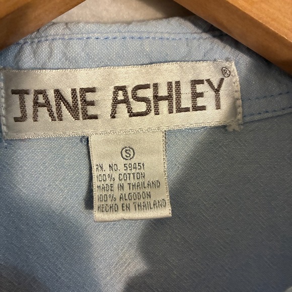 Jane Ashley Shirt Womens Size S Button Up Cat Patchwork Applique Cottage Retro - Picture 3 of 8